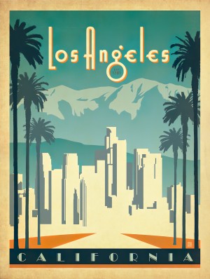 Los Angeles California travel poster